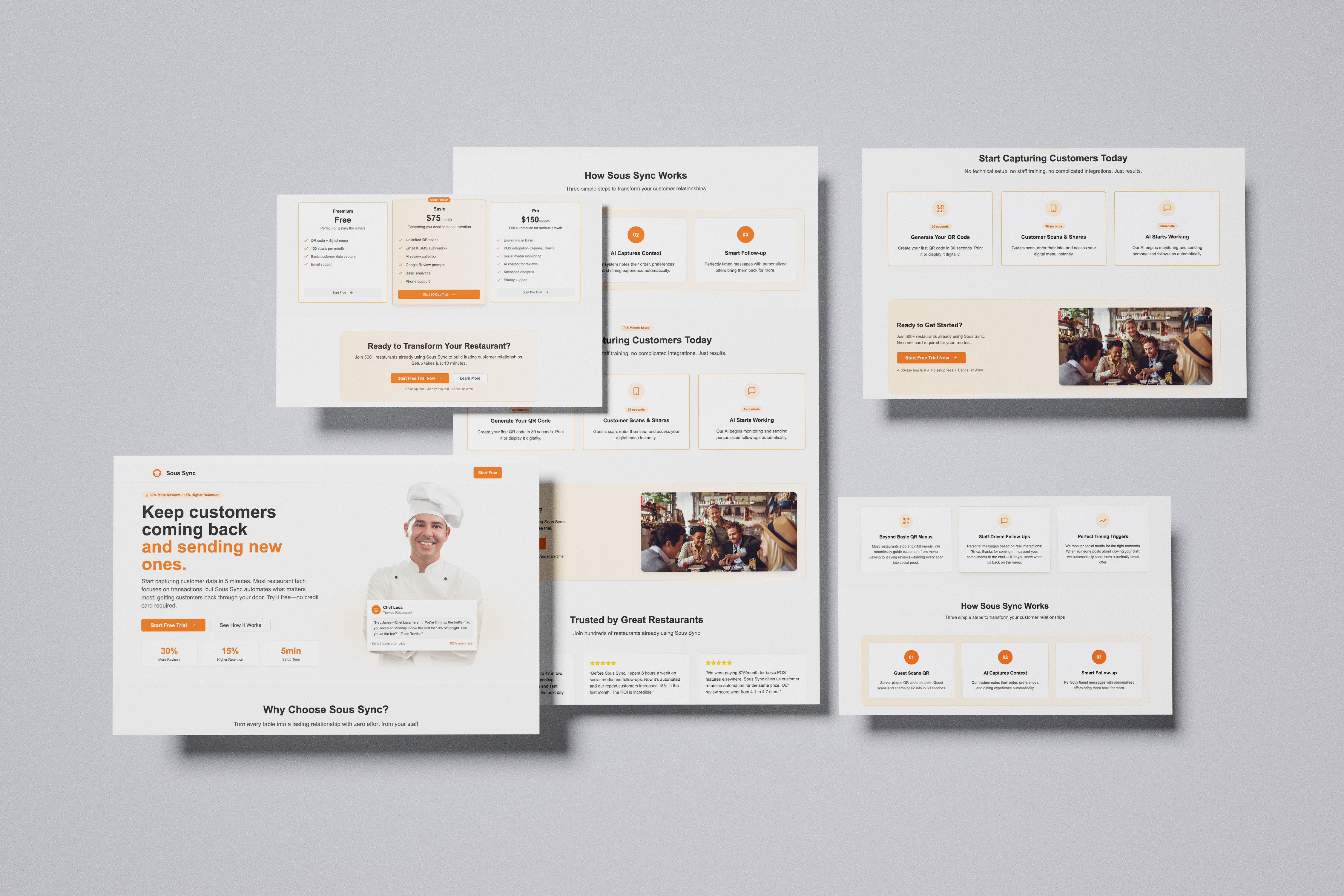 Sous Sync Website Mockup